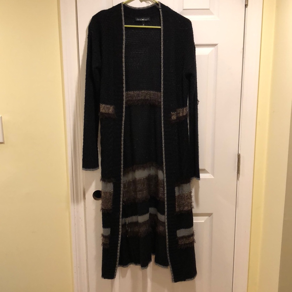 Knitted long cardigan